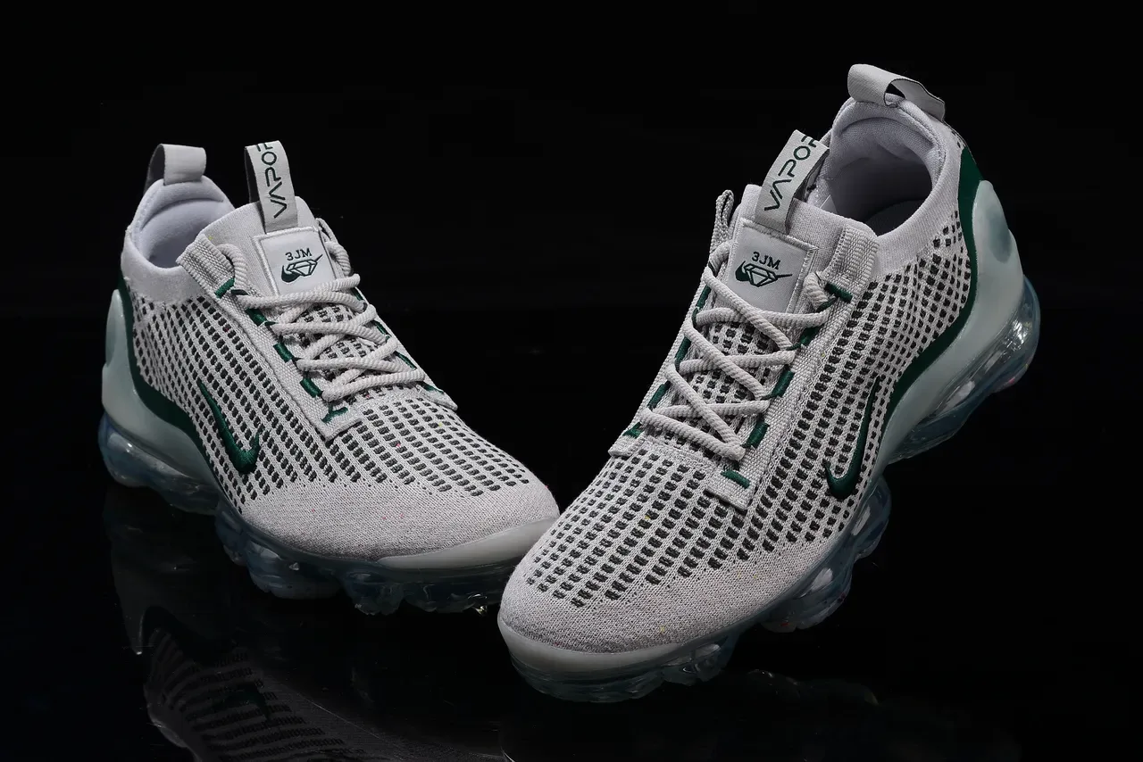 Nike Gris Vert Tricot Ingénierie Supérieure Semelle Air Visible Pleine Longueur Sneakers Lifestyle 6