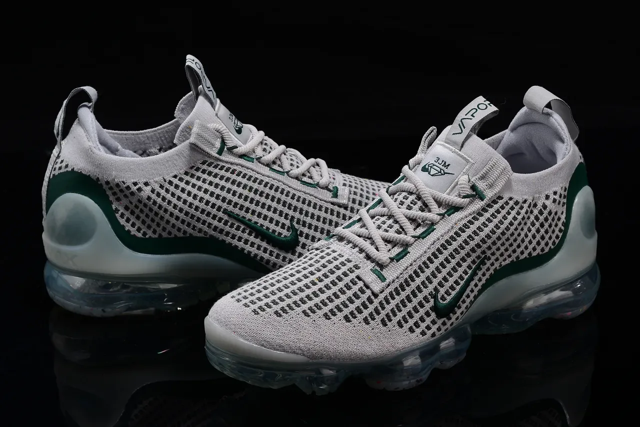 Nike Gris Vert Tricot Ingénierie Supérieure Semelle Air Visible Pleine Longueur Sneakers Lifestyle 9