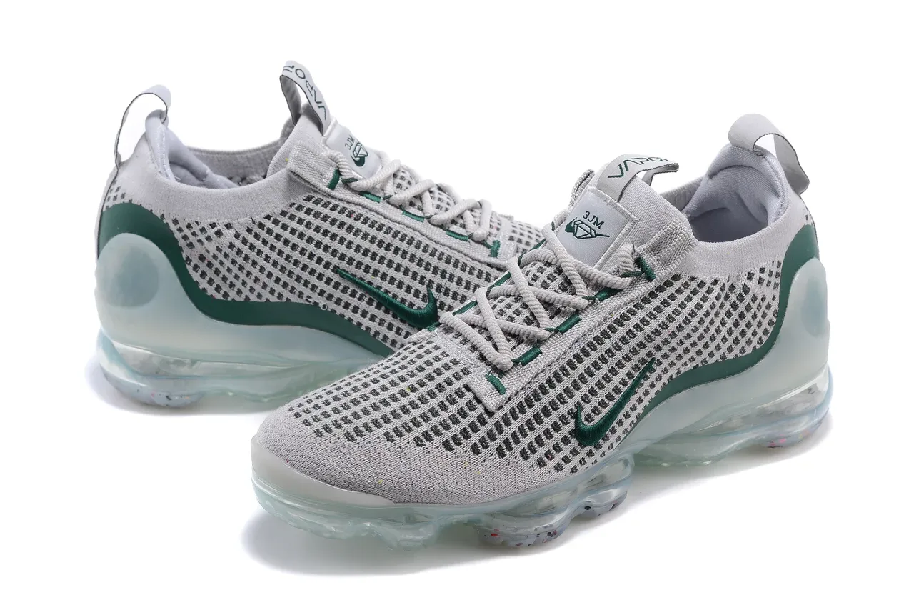 Nike Gris Vert Tricot Ingénierie Supérieure Semelle Air Visible Pleine Longueur Sneakers Lifestyle 13