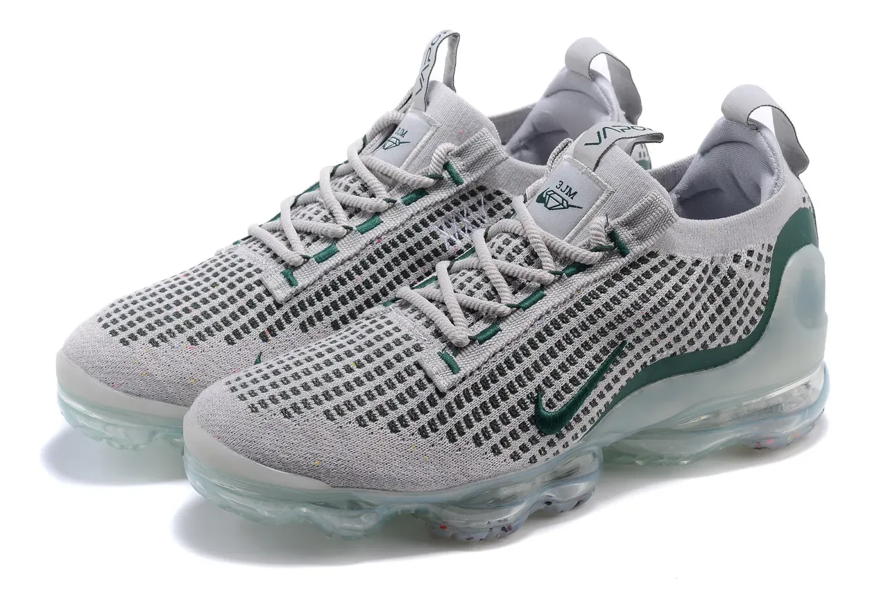 Nike Gris Vert Tricot Ingénierie Supérieure Semelle Air Visible Pleine Longueur Sneakers Lifestyle 15