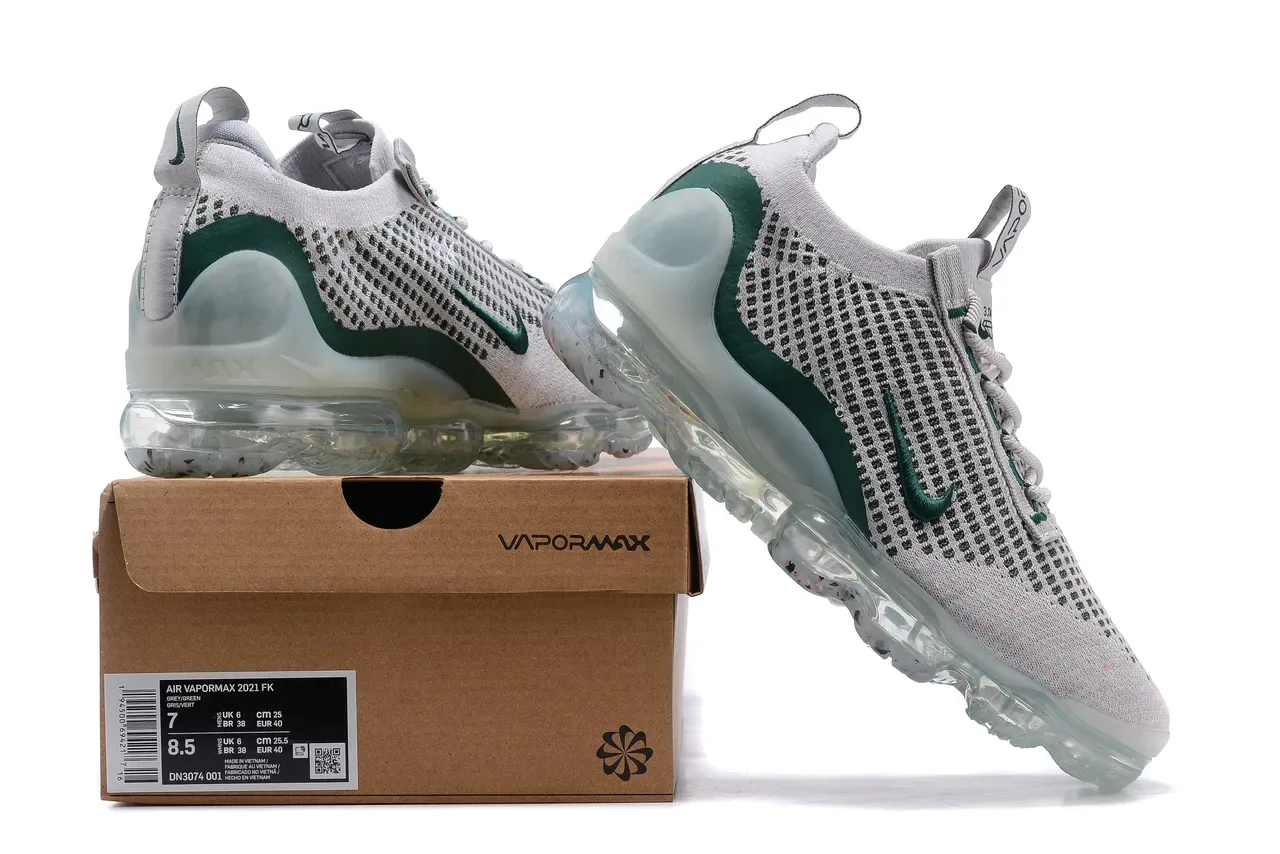 Nike Gris Vert Tricot Ingénierie Supérieure Semelle Air Visible Pleine Longueur Sneakers Lifestyle 16