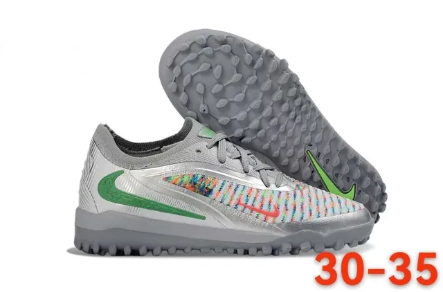 Nike Gris Multicolore Basse Flyknit Supérieur Turf Chaussures de football 1