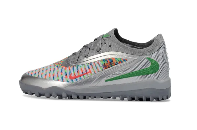 Nike Gris Multicolore Basse Flyknit Supérieur Turf Chaussures de football 6