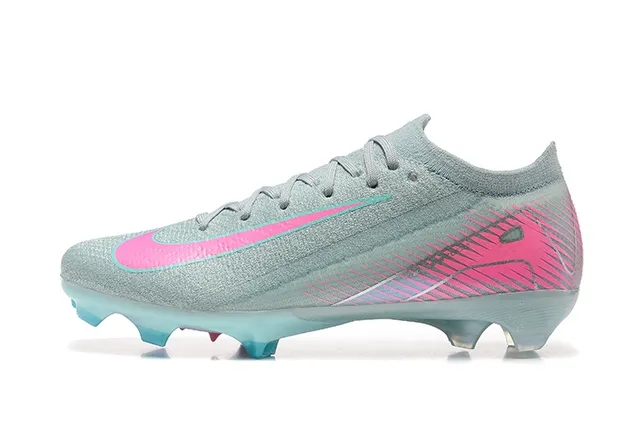 Nike Gray Pink Low-Cut Sock-Fit Upper Translucent Sole Unit Firm-Ground Soccer Shoes 10