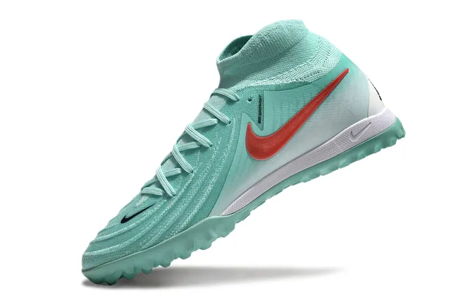 Nike Vert Rouge Ajustement Chaussette Tricot Haut Cheville Col Turf Football Chaussures 3
