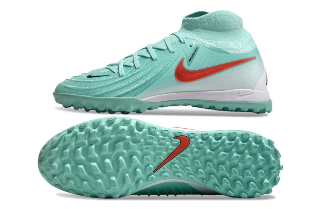 Nike Vert Rouge Ajustement Chaussette Tricot Haut Cheville Col Turf Football Chaussures 6
