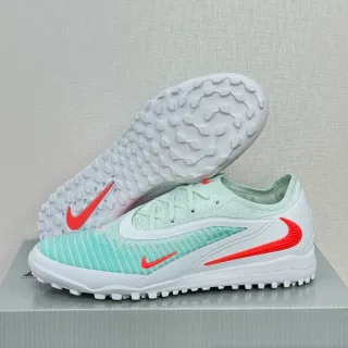 Nike Verde  Blanco  Tejido  Superior  Corte  Bajo  Silueta  Césped  Zapatos  de  Fútbol