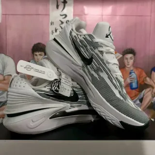 Nike GT Cut White Black Striped Basketball Shoes