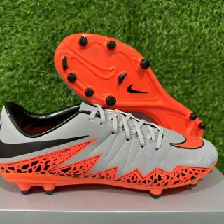 Nike Hypervenom Phantom Gray Orange Black Firm-Ground Soccer Shoes