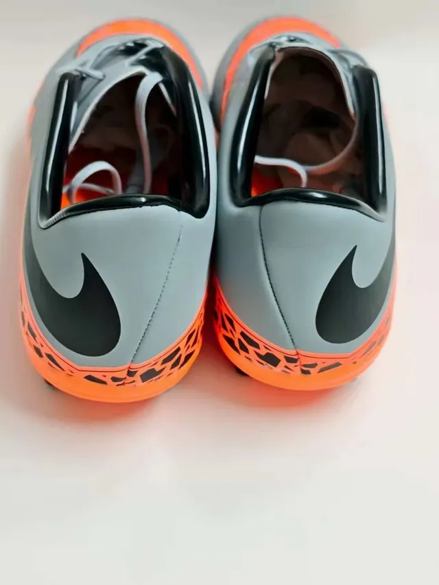 Nike Hypervenom Phantom Gray Orange Black Firm-Ground Soccer Shoes 8