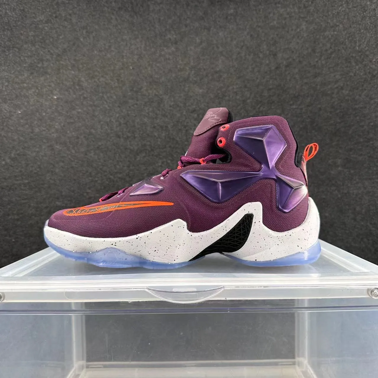 Nike LeBron 13 Purple Orange Speckled Basketball Shoes 2