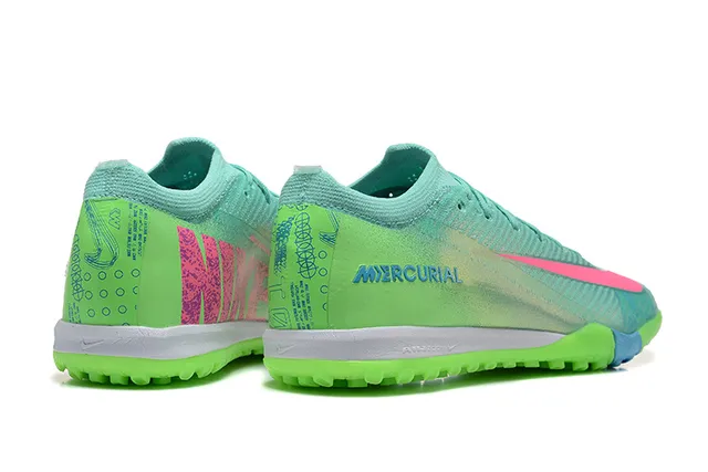 Nike Mercurial Vert Rose Flyknit Upper Iridescent Gradiente Gazon Synthétique Chaussures de Football 2