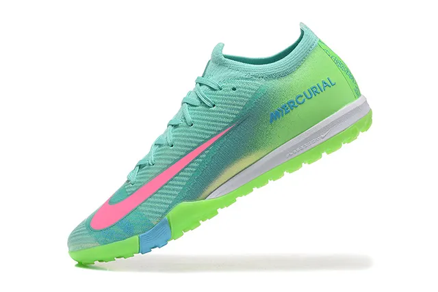 Nike Mercurial Vert Rose Flyknit Upper Iridescent Gradiente Gazon Synthétique Chaussures de Football 5