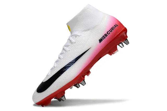 Nike Mercurial High-Cut Gradient Pink Red Firm-Ground Soccer Shoes 3
