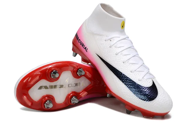 Nike Mercurial High-Cut Gradient Pink Red Firm-Ground Soccer Shoes 4