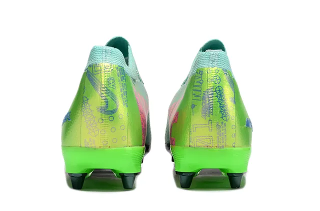 Nike Mercurial Multicolor Green Low-Cut Knit Upper Iridescent Gradient Finish Firm-Ground Soccer Shoes 4