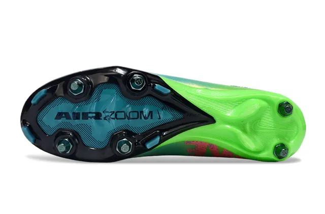 Nike Mercurial Multicolor Green Low-Cut Knit Upper Iridescent Gradient Finish Firm-Ground Soccer Shoes 6