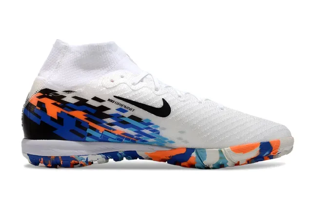 Nike Mercurial Multicolor Sock-Fit Collar Pixelated Graphic Overlay Indoor Soccer Shoes 7