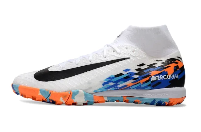 Nike Mercurial Multicolor Sock-Fit Collar Pixelated Graphic Overlay Indoor Soccer Shoes 8