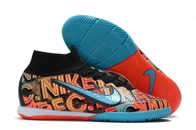 Nike Mercurial Rose Noir Maille Supérieure Col Haut Chaussures de Football Indoor 6