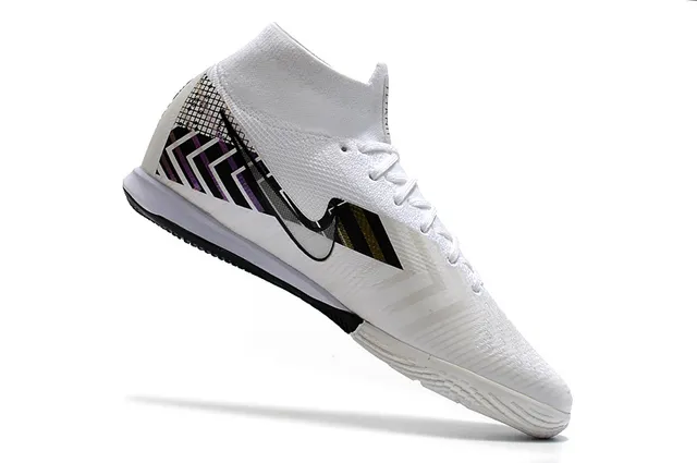Nike Mercurial Rose Noir Maille Supérieure Col Haut Chaussures de Football Indoor 9