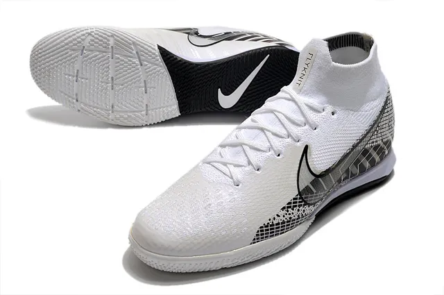 Nike Mercurial Rose Noir Maille Supérieure Col Haut Chaussures de Football Indoor 11