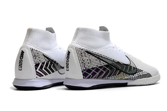 Nike Mercurial Rose Noir Maille Supérieure Col Haut Chaussures de Football Indoor 12