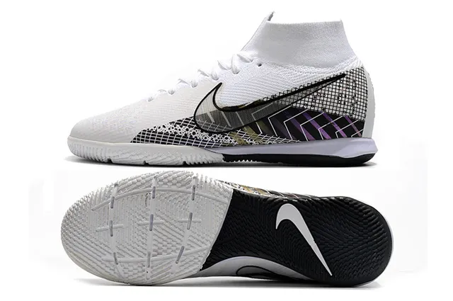 Nike Mercurial Rose Noir Maille Supérieure Col Haut Chaussures de Football Indoor 14