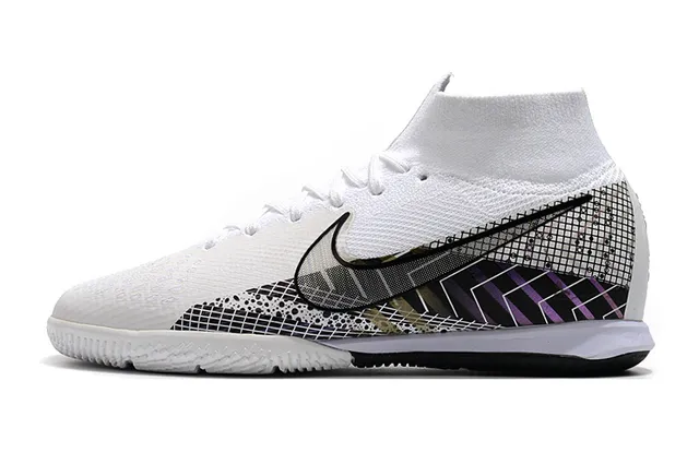 Nike Mercurial Rose Noir Maille Supérieure Col Haut Chaussures de Football Indoor 15