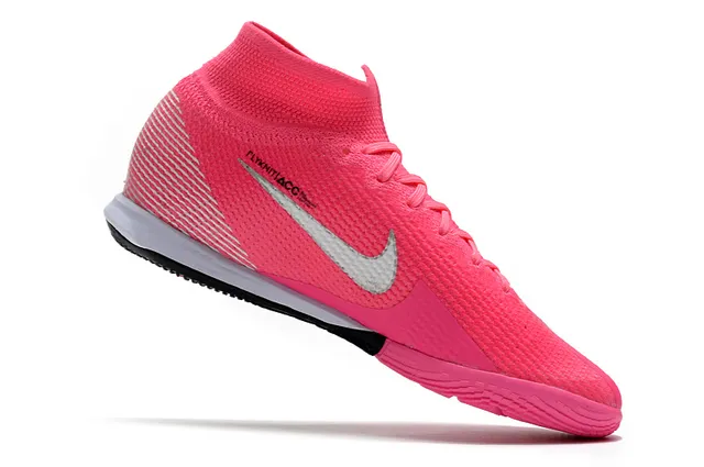 Nike Mercurial Rose Noir Maille Supérieure Col Haut Chaussures de Football Indoor 16