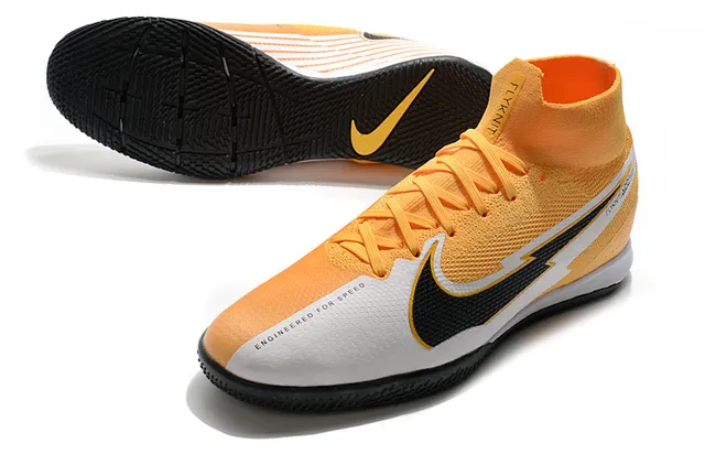 Nike Mercurial Rose Noir Maille Supérieure Col Haut Chaussures de Football Indoor 24