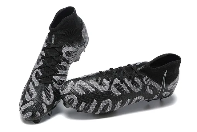 Nike Mercurial Superfly Black Silver Firm-Ground Soccer Shoes 2