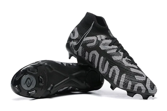 Nike Mercurial Superfly Black Silver Firm-Ground Soccer Shoes 5