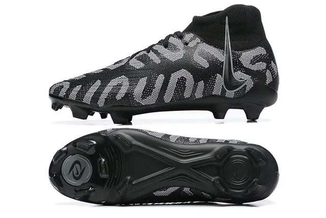 Nike Mercurial Superfly Black Silver Firm-Ground Soccer Shoes 8