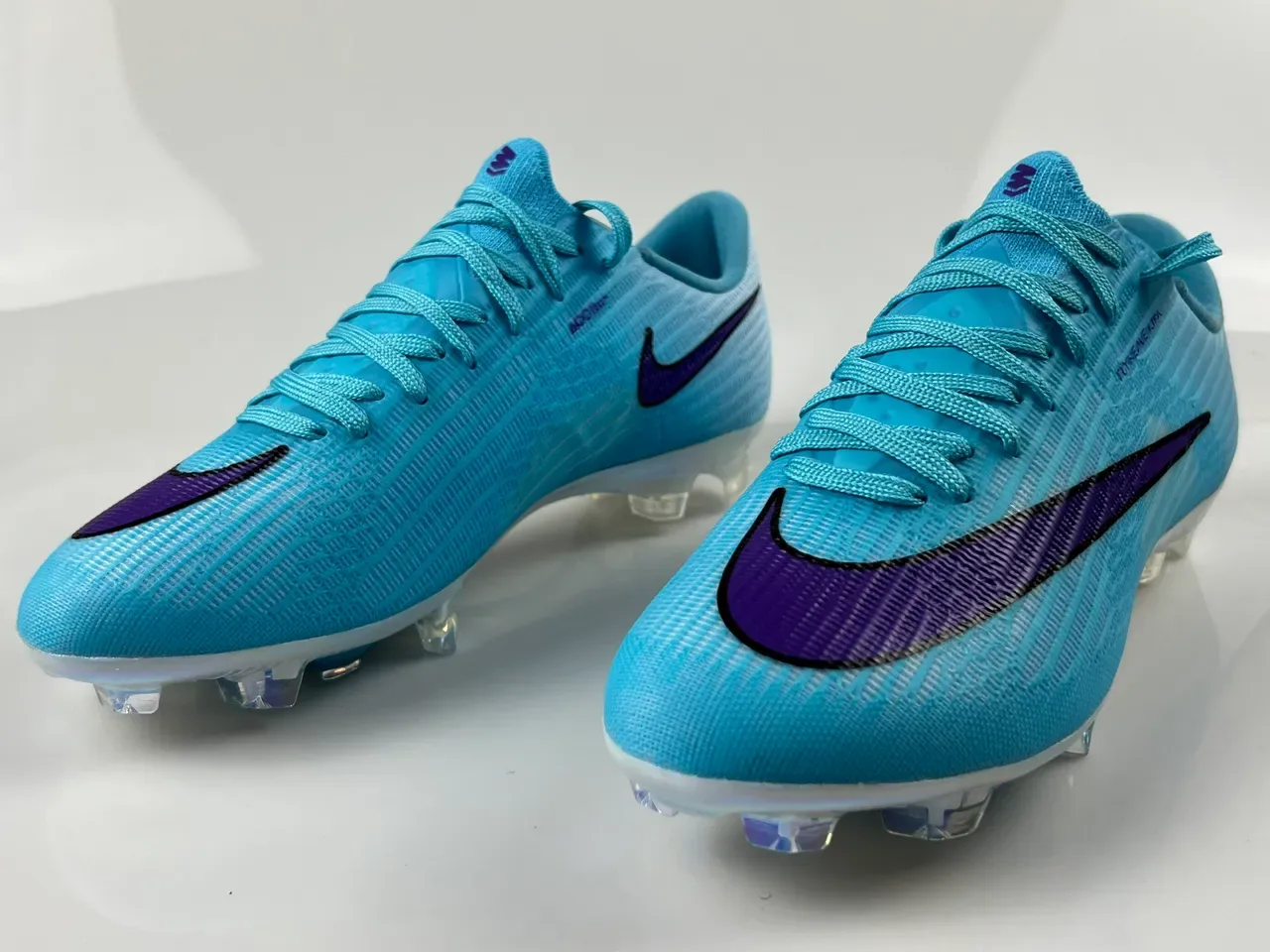Nike Mercurial Superfly Flyknit Ultra Bleu Clair Violet Chaussures de Football Terrain Ferme 3