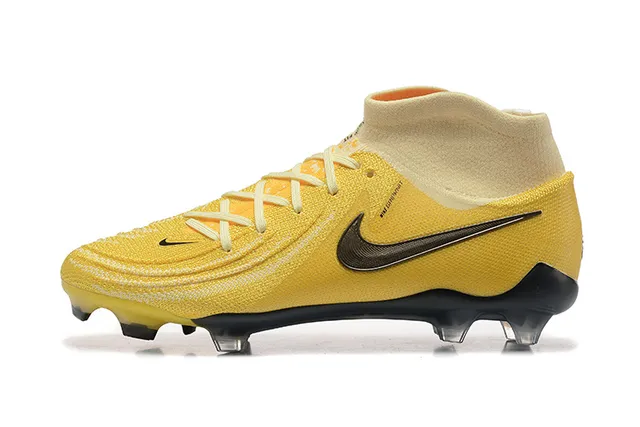 Nike Mercurial Superfly Yellow Black Firm-Ground Soccer Shoes 10
