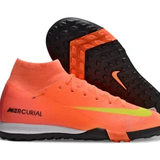 Nike Mercurial Turf Orange Neon Yellow Turf Soccer Shoes