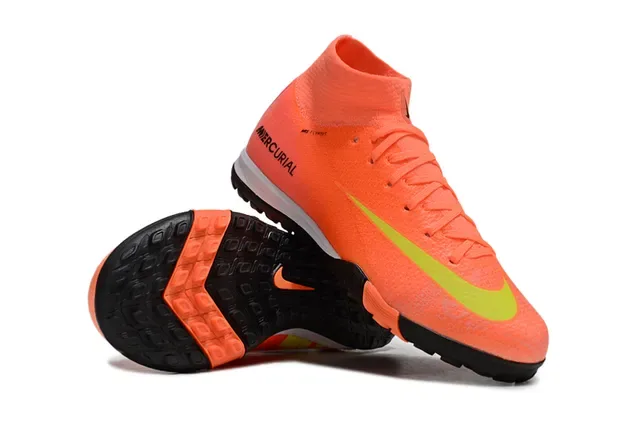Nike Mercurial Turf Orange Jaune Néon Turf Chaussures de Football 2
