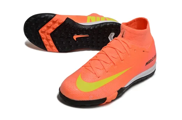 Nike Mercurial Turf Orange Jaune Néon Turf Chaussures de Football 3