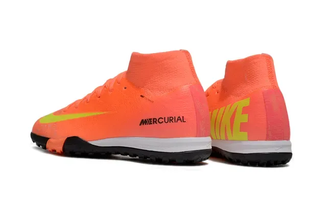 Nike Mercurial Turf Orange Jaune Néon Turf Chaussures de Football 4