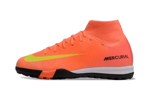 Nike Mercurial Turf Orange Jaune Néon Turf Chaussures de Football 6