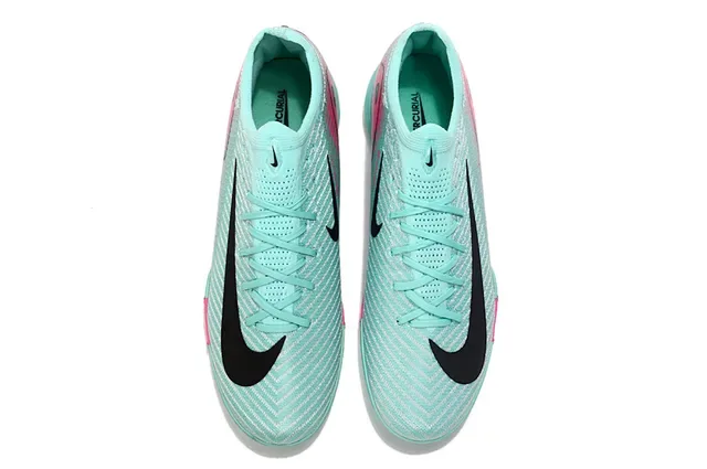Nike Mercurial Vapor Bleu Rose Upper Tricoté Clous Moldés Surface Firme Chaussures de Football 2