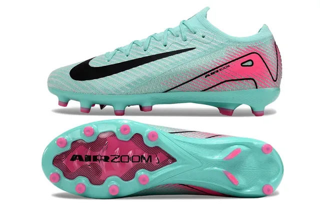 Nike Mercurial Vapor Bleu Rose Upper Tricoté Clous Moldés Surface Firme Chaussures de Football 5