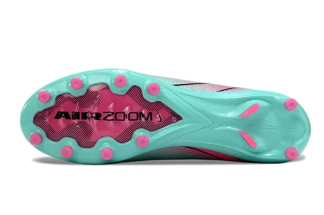 Nike Mercurial Vapor Bleu Rose Upper Tricoté Clous Moldés Surface Firme Chaussures de Football 6