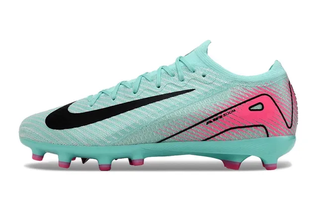 Nike Mercurial Vapor Bleu Rose Upper Tricoté Clous Moldés Surface Firme Chaussures de Football 8