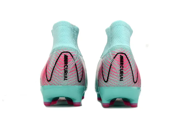 Nike Mercurial Vapor Blue Pink Knitted Sock-Fit Upper Firm-Ground Soccer Shoes 4