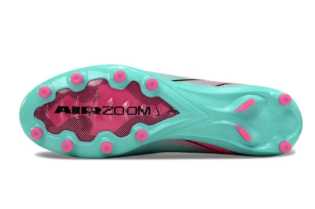 Nike Mercurial Vapor Blue Pink Knitted Sock-Fit Upper Firm-Ground Soccer Shoes 6