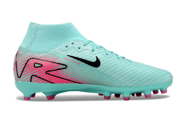 Nike Mercurial Vapor Blue Pink Knitted Sock-Fit Upper Firm-Ground Soccer Shoes 7