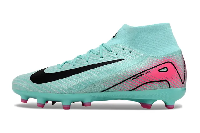 Nike Mercurial Vapor Blue Pink Knitted Sock-Fit Upper Firm-Ground Soccer Shoes 8