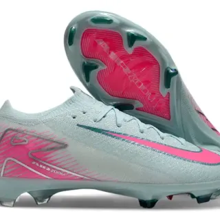 Nike Mercurial Vapor Gray Pink Low-Cut Knit Upper Translucent Outsole Firm-Ground Soccer Shoes